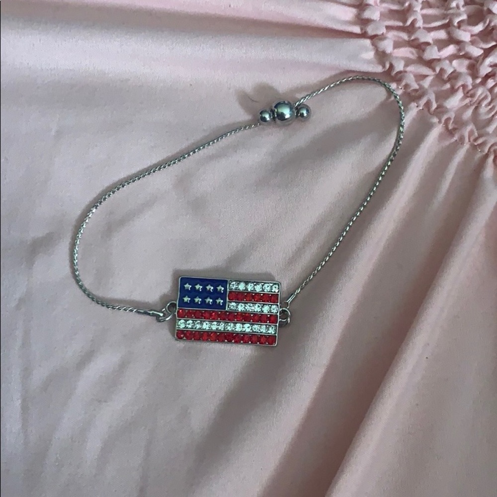 American flag adjustable bracelet